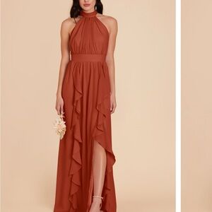 Birdy Grey Terracotta Halter Maxi Dress